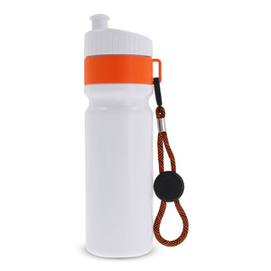 Sportbottle con bordo e cordino 750ml arancione - personalizzabile con logo