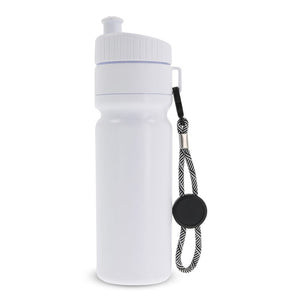 Sportbottle con bordo e cordino 750ml Bianco - personalizzabile con logo