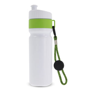 Sportbottle con bordo e cordino 750ml verde calce - personalizzabile con logo