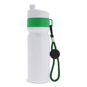 Sportbottle con bordo e cordino 750ml verde - personalizzabile con logo