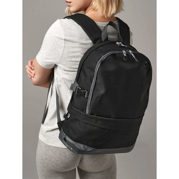 Sports Backpack nero - personalizzabile con logo