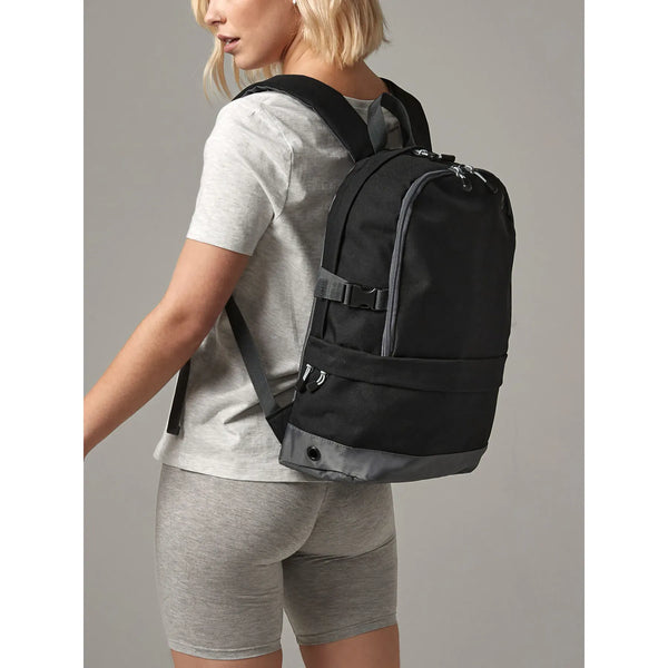 Sports Backpack nero - personalizzabile con logo