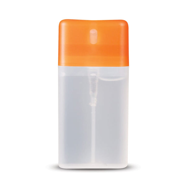 Spray disinfettante per mani 20ml trasparente arancione - personalizzabile con logo