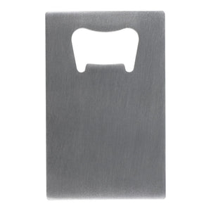 SS Apribottiglie per carte di credito color argento - personalizzabile con logo
