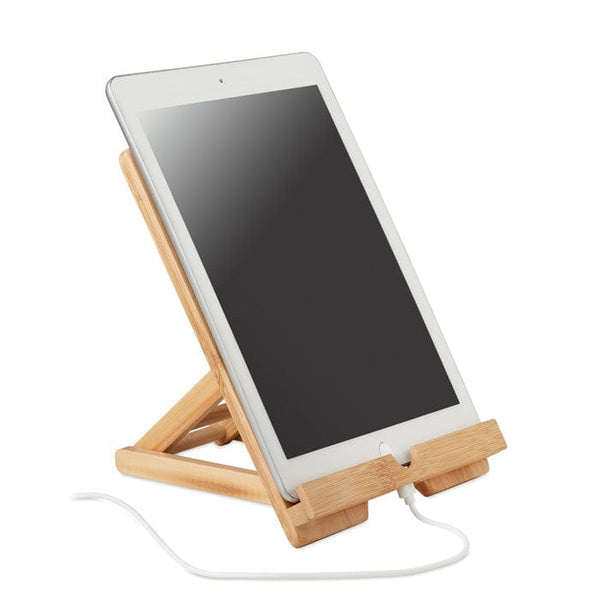 Stand per laptop in bamboo beige - personalizzabile con logo