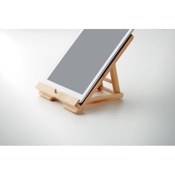 Stand per laptop in bamboo beige - personalizzabile con logo