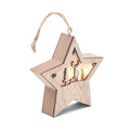 Stella in MDF con luce natural - personalizzabile con logo