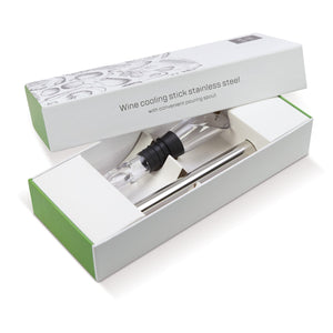 Stick raffredda vino color argento - personalizzabile con logo