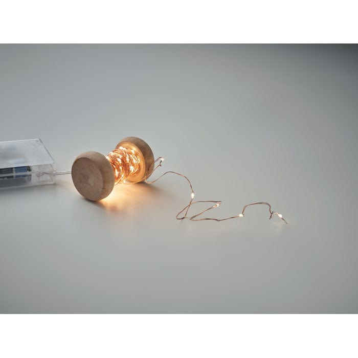 Stringa luci LED da 5m beige - personalizzabile con logo