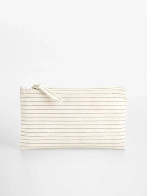 Striped Organic Cotton Accessory Pouch - personalizzabile con logo