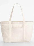 Striped Organic Cotton Shopper rosso - personalizzabile con logo