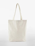 Striped Organic Cotton Tote grigio - personalizzabile con logo