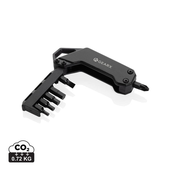 Strumento cacciavite Gear X nero - personalizzabile con logo
