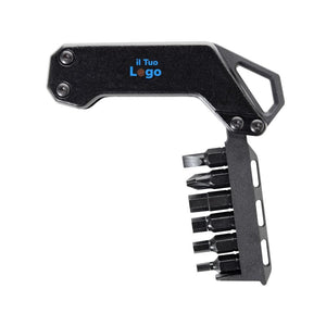 Strumento cacciavite Gear X nero - personalizzabile con logo