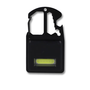 Strumento multifunzione compatto in R-ABS e metallo 7 funzioni Nero - personalizzabile con logo