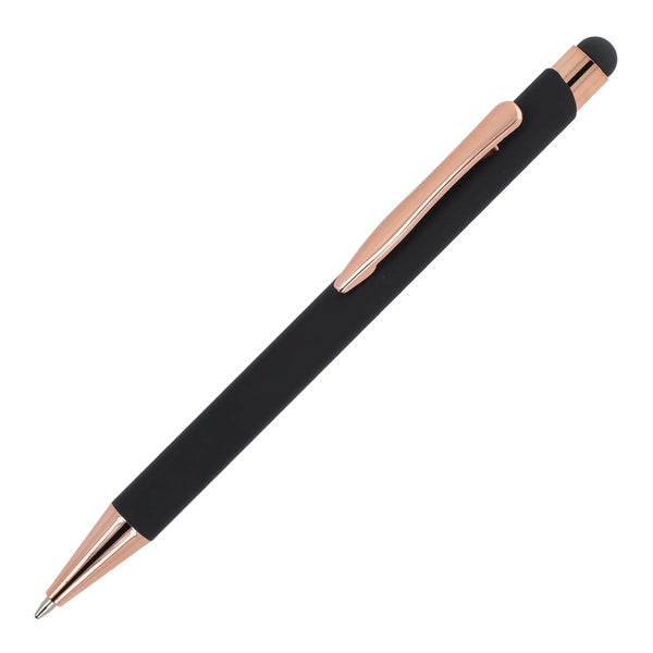 Stylo à bille Prague or rose R-ALL Nero - personalizzabile con logo