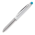 Stylus pen Shine Bianco / blu - personalizzabile con logo
