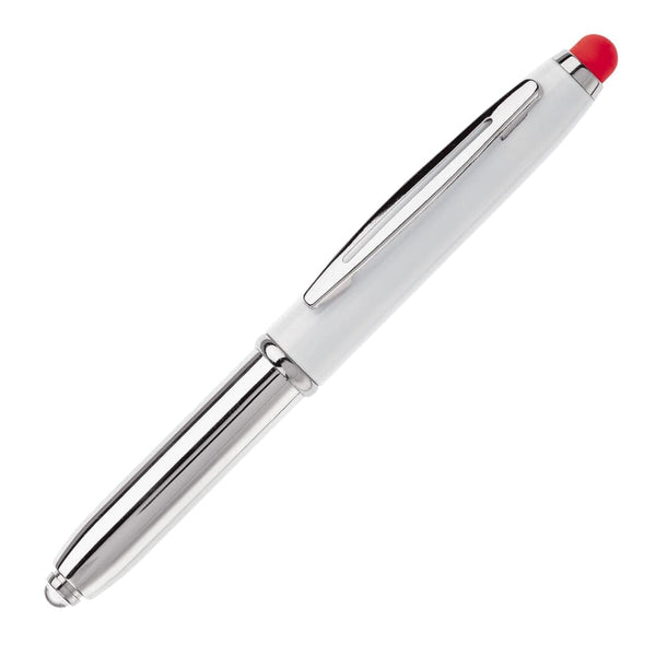 Stylus pen Shine Bianco / Rosso - personalizzabile con logo