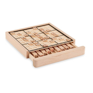 Sudoku da tavolo in legno beige - personalizzabile con logo