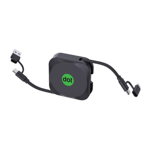 Supporto 100W con cavo retrattile Urban Vitamin San Jose nero - personalizzabile con logo