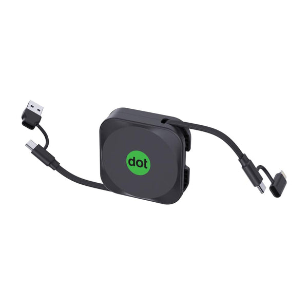 Supporto 100W con cavo retrattile Urban Vitamin San Jose nero - personalizzabile con logo