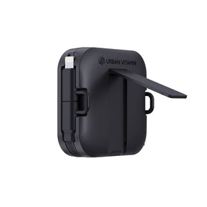 Supporto 100W con cavo retrattile Urban Vitamin San Jose nero - personalizzabile con logo