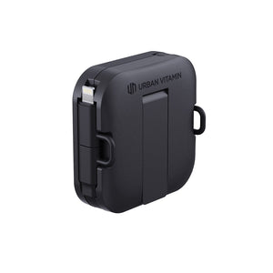 Supporto 100W con cavo retrattile Urban Vitamin San Jose nero - personalizzabile con logo