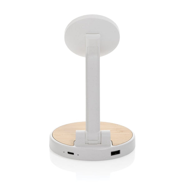 Supporto 2in1 ricarica magnetica Ontario in rPlastica RCS bianco - personalizzabile con logo