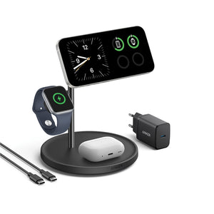 Supporto di ricarica wireless Anker MagGo nero - personalizzabile con logo