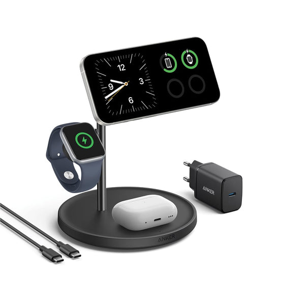 Supporto di ricarica wireless Anker MagGo nero - personalizzabile con logo