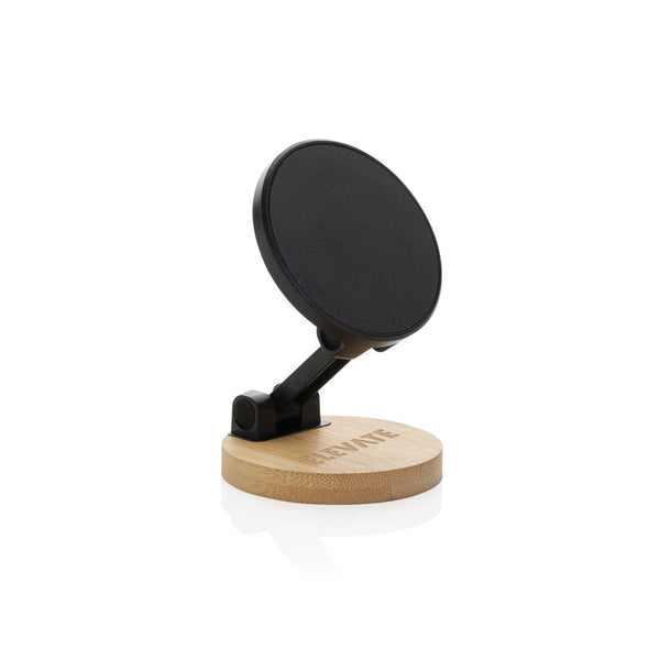 Supporto magnetico Magmount in bambù e plastica RCS nero - personalizzabile con logo