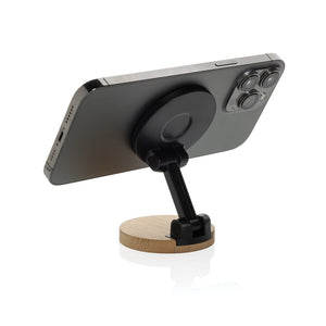 Supporto magnetico Magmount in bambù e plastica RCS nero - personalizzabile con logo