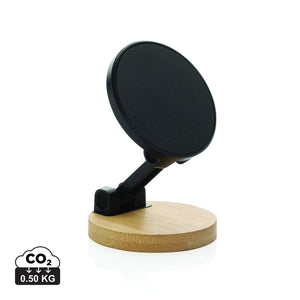 Supporto magnetico Magmount in bambù e plastica RCS nero - personalizzabile con logo