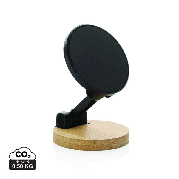 Supporto magnetico Magmount in bambù e plastica RCS nero - personalizzabile con logo