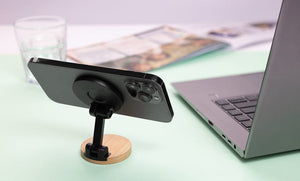 Supporto magnetico Magmount in bambù e plastica RCS nero - personalizzabile con logo