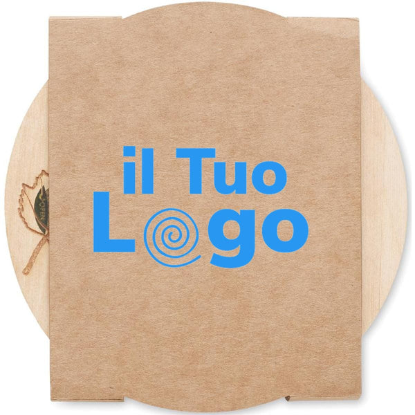 Supporto pertelefono in betulla beige - personalizzabile con logo