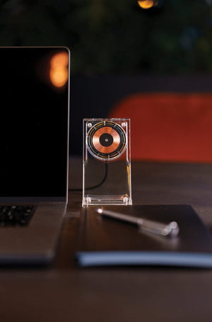 Supporto ricarica wireless magnetico 15W Magcharge trasparente - personalizzabile con logo
