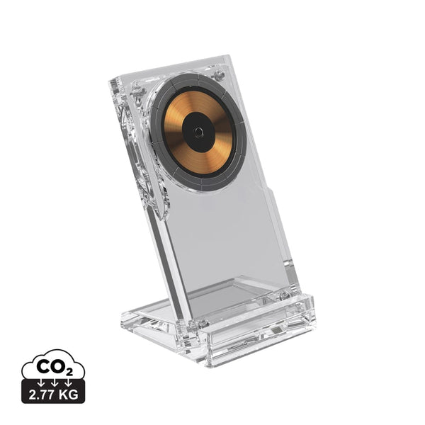 Supporto ricarica wireless magnetico 15W Magcharge trasparente - personalizzabile con logo
