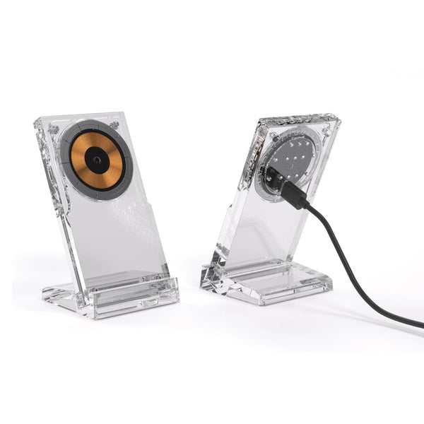 Supporto ricarica wireless magnetico 15W Magcharge trasparente - personalizzabile con logo