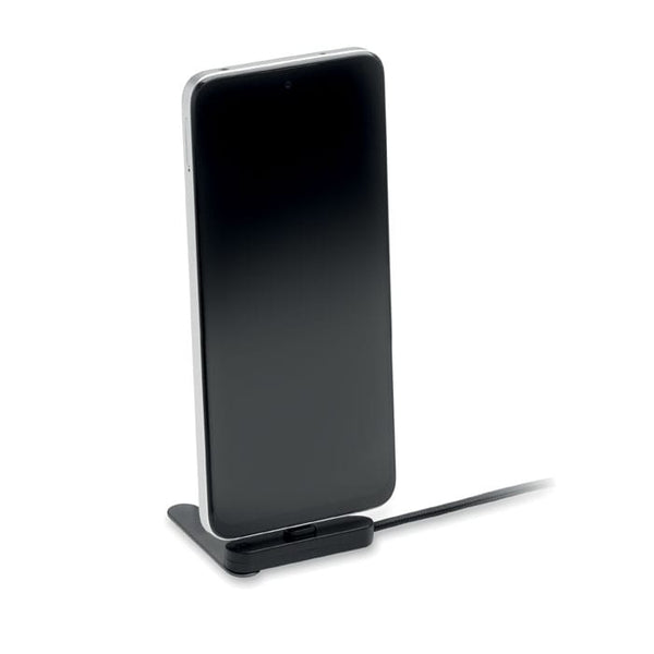 Supporto telefono con cavo Nero - personalizzabile con logo