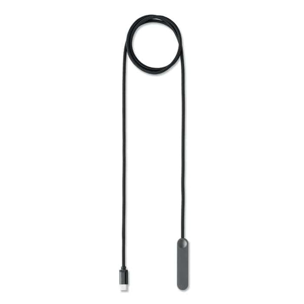 Supporto telefono con cavo Nero - personalizzabile con logo