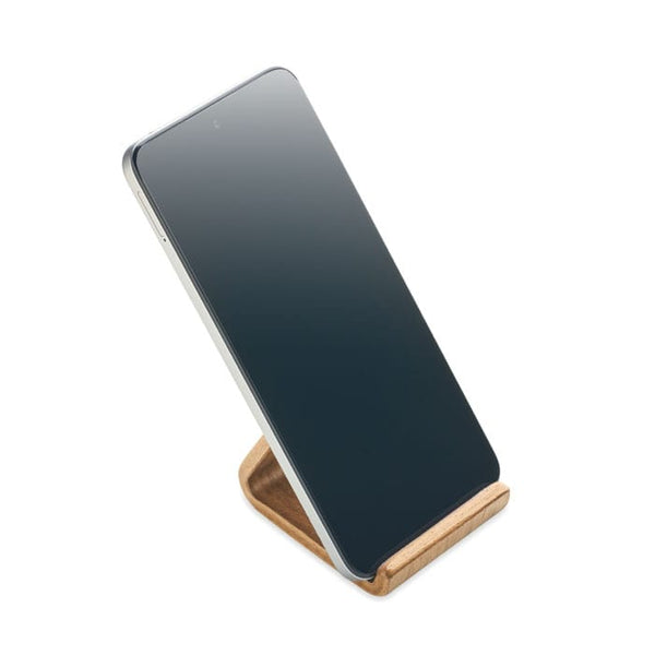 Supporto telefono in legno natural - personalizzabile con logo