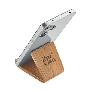 Supporto telefono in legno natural - personalizzabile con logo