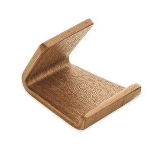 Supporto telefono in legno natural - personalizzabile con logo
