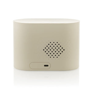 Sveglia con rumore bianco LumaRise in rPlastica RCS beige - personalizzabile con logo