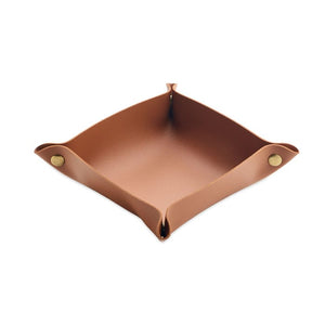 Svuotatasche pieghevole in PU Marrone - personalizzabile con logo