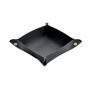 Svuotatasche pieghevole in PU Nero - personalizzabile con logo