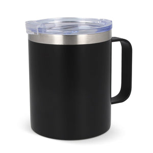 T-ceramic tazza termica con coperchio 350ml Nero - personalizzabile con logo