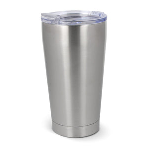 T-ceramic tazza termica con coperchio Cango 500ml color color argento - personalizzabile con logo
