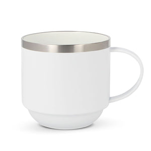 T-ceramic tazza Tigris 300ml Bianco - personalizzabile con logo